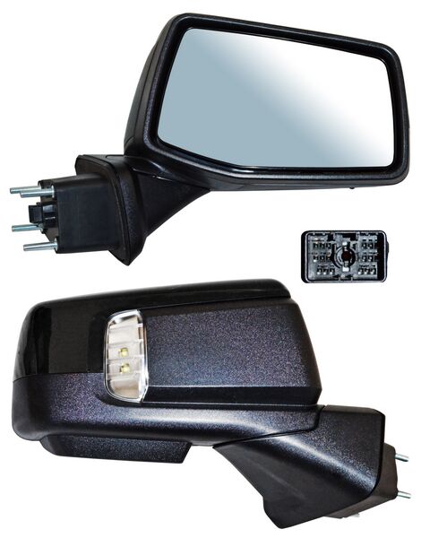 ESPEJO DERECHO ELÉCTRICO 15 PINES CON DIRECCIONAL CON DESEMPAÑANTE AUTOABATIBLE PARA PINTAR CON SENSOR DE PUNTO CIEGO CON MEMORIA CON LUZ INFERIOR CHEVROLET PICKUP SILVERADO C 2019-2022 / CHEVROLET SENS TEMP 2019-2022 TYG