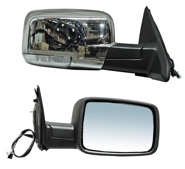 ESPEJO DERECHO PICKUP ELÉCTRICO CON DESEMPAÑANTE CON DIRECCIONAL CON MEM CON LUZ INFERIOR CROM 13 PINES DODGE / CHRYSLER DODGE 2011-2020 TYG