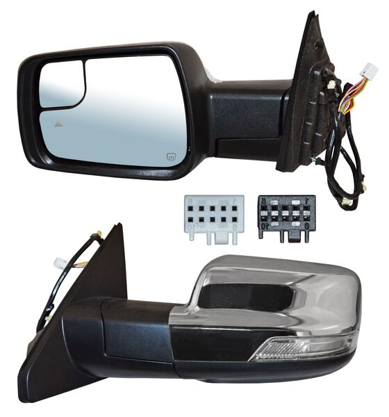 ESPEJO IZQUIERDO PICKUP RAM ELÉCTRICO CROM CON DESEMPAÑANTE CON SENSOR Y PUNTO CIEGO CON DIRECCIONAL CON LUZ INFERIOR CON MEM DODGE / CHRYSLER DODGE 2019-2025 TYG