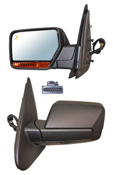 ESPEJO IZQUIERDO ELÉCTRICO 15 PINES CON DIRECCIONAL CON DESEMPAÑANTE AUTOABATIBLE PARA PINTAR CON SENSOR DE PUNTO CIEGO CON MEMORIA CON LUZ INFERIOR FORD EXPEDITION 2015-2017 TYG