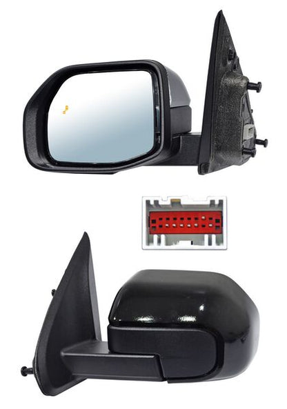 ESPEJO IZQUIERDO ELECCT PARA PINTAR CON SENSOR PUNTO CIEGO CON DESEMPAÑANTE 7 PINES FORD MAVERICK 2022-2023 TYG