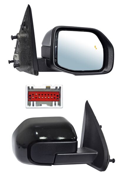 ESPEJO DERECHO ELECCT PARA PINTAR CON SENSOR PUNTO CIEGO CON DESEMPAÑANTE 7 PINES FORD MAVERICK 2022-2023 TYG