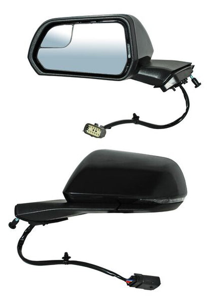 ESPEJO IZQUIERDO ELÉCTRICO CON DESEMPAÑANTE CON DIRECCIONAL CON PUNTO CIEGO PARA PINTAR CON LUZ INFERIOR 7 PINES MTP FORD MUSTANG COUPE / CONVERTIBLE 2015-2023 TYG