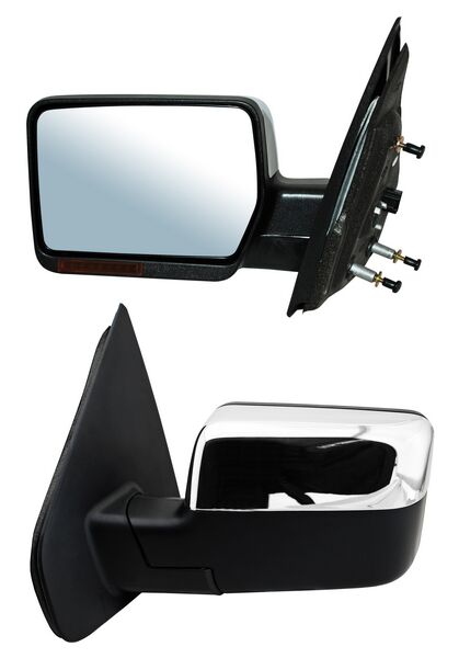 ESPEJO IZQUIERDO PICKUP ELÉCTRICO CON DESEMPAÑANTE CON DIRECCIONAL CROM 8 PINES FORD F150 2004-2008 TYG