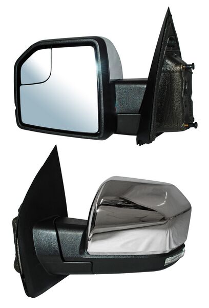 ESPEJO IZQUIERDO ELÉCTRICO 15 PINES CON DIRECCIONAL CON DESEMPAÑANTE AUTOABATIBLE CROMADO CON SENSOR DE PUNTO CIEGO CON MEMORIA CON LUZ INFERIOR LED FORD PICKUP / FORD F-150 2015-2020 TYG