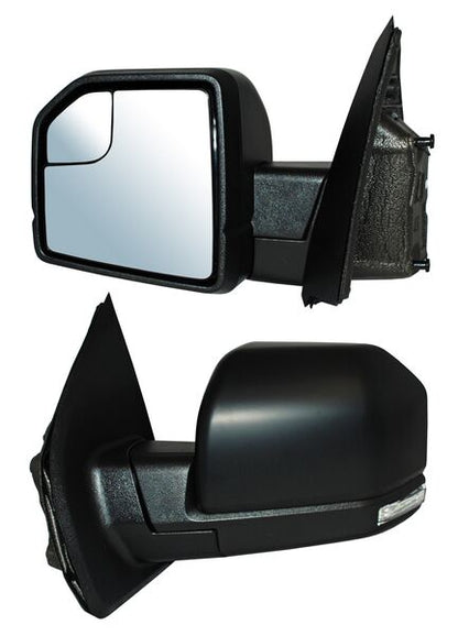 ESPEJO IZQUIERDO PICKUP ELÉCTRICO CON DESEMPAÑANTE CON DIRECCIONAL CON MEM CON LUZ INFERIOR LED CON PUNTO CIEGO AUTOABATIBLE PARA PINTAR 15 PINES FORD / F150 2015-2020 TYG