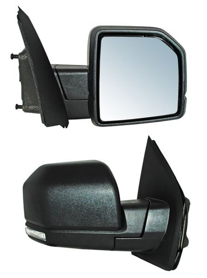 ESPEJO DERECHO PICKUP ELÉCTRICO CON DESEMPAÑANTE CON DIRECCIONAL CON LUZ INFERIOR LED CON SENS POROSO MTP 11 PINES FORD / F150 2015-2020 TYG