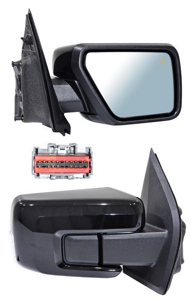 ESPEJO DERECHO ELÉCTRICO 16 PINES CON DIRECCIONAL CON DESEMPAÑANTE AUTOABATIBLE PARA PINTAR CON SENSOR DE PUNTO CIEGO CON MEMORIA CON LUZ INFERIOR FORD PICKUP F-150 C 2021-2024 / FORD SENS TEMP 250404 2021-2024 TYG