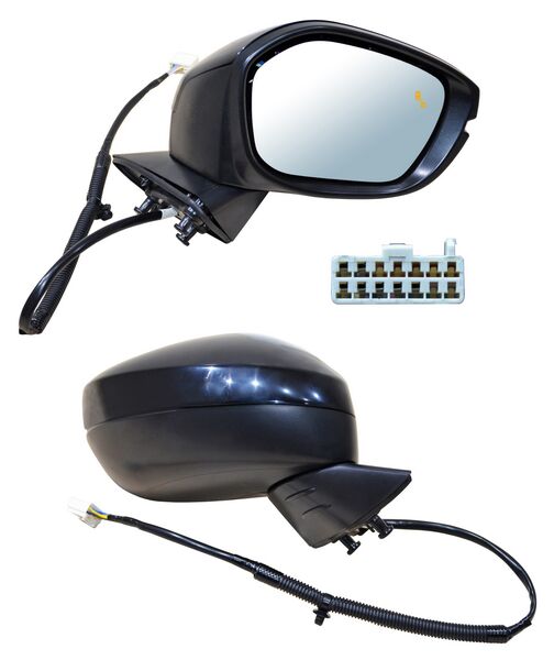 ESPEJO DERECHO ELÉCTRICO PARA PINTAR CON SENSOR PUNTO CIEGO CON DESEMPAÑANTE 7 PINES 1580.06 HONDA CIVIC 2022-2024 TYG