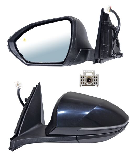 ESPEJO IZQUIERDO ELÉCTRICO PARA PINTAR CON DIRECCIONAL CON SENSOR PUNTO CIEGO CON DESEMPAÑANTE 8 PINES HYUNDAI TUCSON 2022-2025 TYG