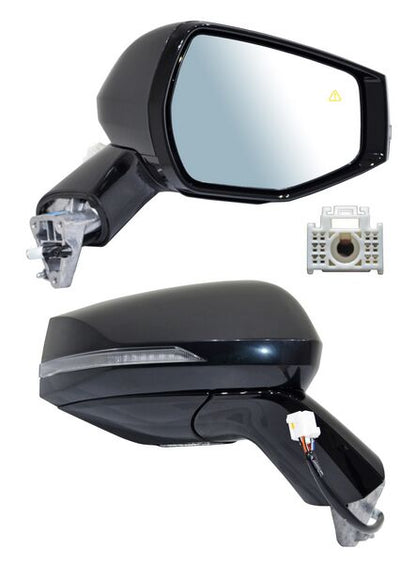 ESPEJO DERECHO ELECTRICO PARA PINTAR BASE NEGRA CON DESEMPAÑANTE CON DIRECCIONAL CON SENSOR PUNTO CIEGO 8 PINES KIA SPORTAGE 2023-2025 TYG