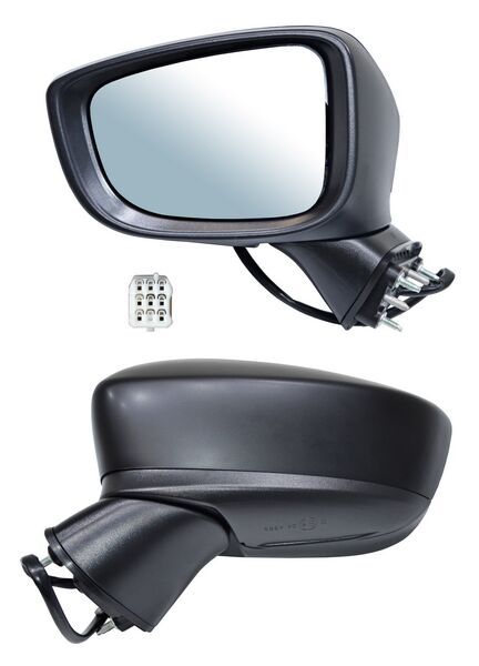 ESPEJO IZQUIERDO YARIS R 16-20 ELÉCTRICO PARA PINTAR CON DIRECCIONAL CON DESEMPAÑANTE 6 PINES MAZDA 2 2016-2025 TYG