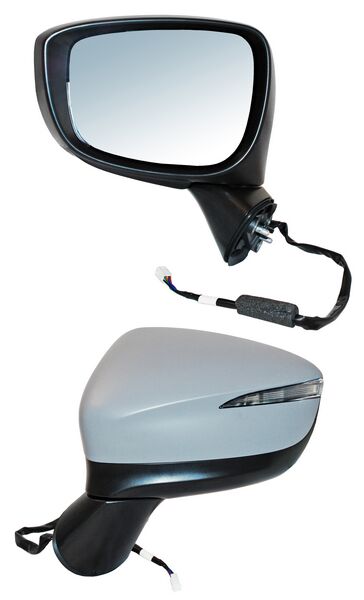 ESPEJO IZQUIERDO ELÉCTRICO CON DESEMPAÑANTE CON DIRECCIONAL AUTOABATIBLE PARA PINTAR 8 PINES CCC2 MAZDA CX-5 2015-2017 TYG