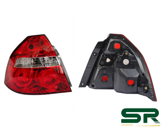 CALAVERA IZQ S/ARNES (PT G3 06-09) (ROJO/BLANCO) CHEVROLET AVEO 12-17 DIFORZA