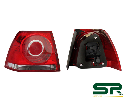 CALAVERA IZQ EXT C/ARNES CLARA (ROJO/BLANCO) VOLKSWAGEN JETTA CLASICO 08-15 DIFORZA