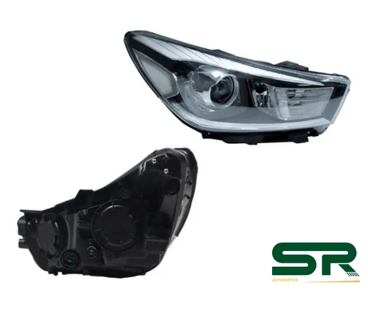 FARO DER F/NEGRO C/LED C/LUPA (SEDAN/H-BACK) KIA RIO 18-23 DIFORZA