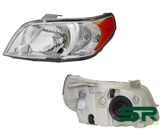 FARO IZQ F/CROMADO C/MICA AMBAR CHEVROLET AVEO 12-17 DIFORZA
