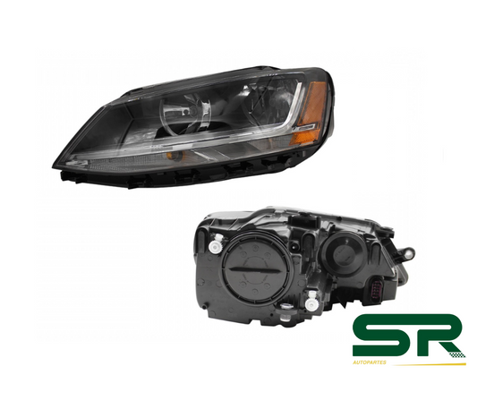 FARO IZQ F/NEGRO C/DRL P/1 CUARTO C/MICA AMBAR (7PINES) VOLKSWAGEN JETTA A6 BICENTENARIO 10-18 DIFORZA PLUS