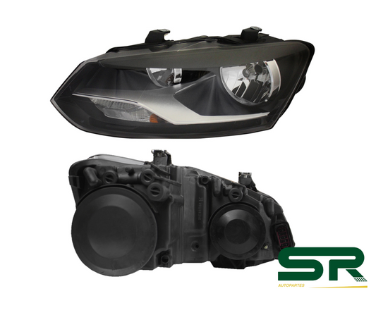 FARO IZQ F/NEGRO C/MOTOR (POLO 13-14 17-22) VOLKSWAGEN VENTO 16-22 DIFORZA