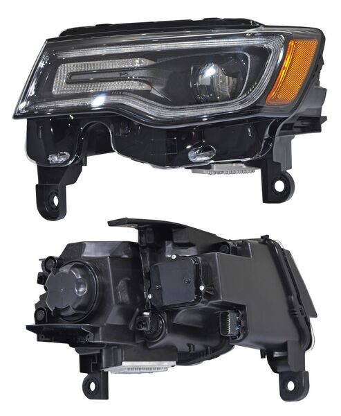 FARO IZQUIERDO CON LUZ DE DÍA NEGRO FILO LED JEEP GRAND CHEROKEE 2017-2021 TYC