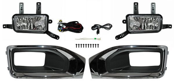 FARO DE NIEBLA CHEVROLET YUKON / DENALI 2015-2016 C / PARRILLA CON MOLDURA CROMADA JGO 352 TYG