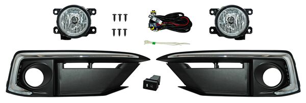 FARO DE NIEBLA HONDA CIVIC 2019-2020 C / PARRILLA CON MOLDURA CROM JGO 352 624 TYG