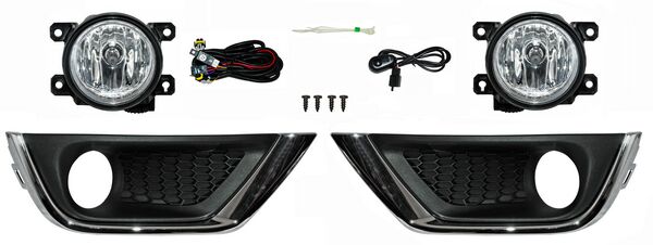 FARO DE NIEBLA JEEP COMPASS 2018-2019 / USA TYPE 2017-2019 C / PARRILLA FILO CROM JGO 352 TYG