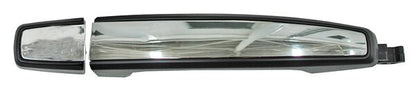 MANIJA EXTERIOR DELANTERA DERECHA NEGRA CROMADA PLÁSTICO CHEVROLET AVEO 2012-2018 / SONIC 2012-2017 / MALIBU 2013-2015 / TRAX 2013-2020 / CRUZE / CAMARO 2010-2016 / COLORADO 2013-2015 / S10 2016 / SRX 2010-2016 / S / H P / LLAVE / TRAS LH=RH TYG
