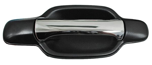 MANIJA EXTERIOR DELANTERA DERECHA SIN HOYO NEGRA CROMADA PLÁSTICO CHEVROLET COLORADO 2004-2012 / CANYON 2004-2012 / P / LLAVE TYG