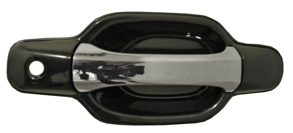MANIJA EXTERIOR DELANTERA DERECHA CON HOYO NEGRA CROMADA PLÁSTICO CHEVROLET COLORADO 2004-2012 / CANYON 2004-2012 / P / LLAVE TYG