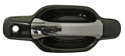 MANIJA EXTERIOR DELANTERA DERECHA CON HOYO NEGRA CROMADA PLÁSTICO CHEVROLET COLORADO 2004-2012 / CANYON 2004-2012 / P / LLAVE TYG