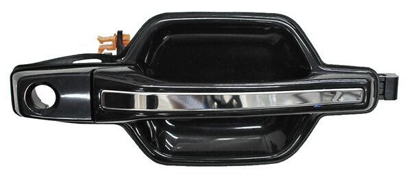 MANIJA EXTERIOR DELANTERA DERECHA CON HOYO NEGRA CROMADA PLÁSTICO MITSUBISHI MONTERO 2007-2015 / P / LLAVE TYG