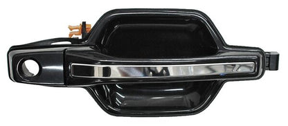 MANIJA EXTERIOR DELANTERA DERECHA CON HOYO NEGRA CROMADA PLÁSTICO MITSUBISHI MONTERO 2007-2015 / P / LLAVE TYG