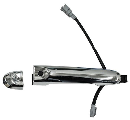 MANIJA EXTERIOR DELANTERA DERECHA SIN HOYO CROMADA PLÁSTICO NISSAN VERSA 2012-2019 / V-DRIVE 2020-2025 / MARCH 2012-2025 P / SENS P / LLAVE TYG