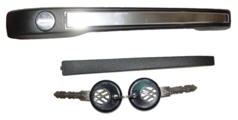 MANIJA EXTERIOR DELANTERA IZQUIERDA CON LLAVE NEGRA PLÁSTICO VOLKSWAGEN ATLAN / JETTA 1987-1992 / CARIBE / GOLF 1987-1992 TYG