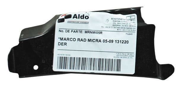 MARCO RADIADOR DERECHO NISSAN MICRA 2005-2007 LAT TYG