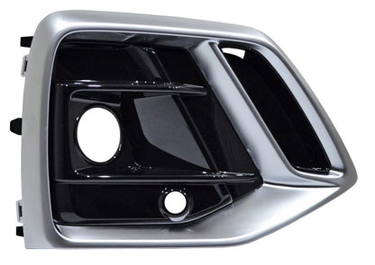 REJILLA DERECHO CON HOYO PARA SENSOR PARA FARO DE NIEBLA AUDI Q5 2021-2024 C / MOLD SATIN LISA TYG