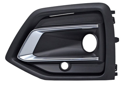 REJILLA IZQUIERDO CON HOYO PARA SENSOR PARA FARO DE NIEBLA NEGRA AUDI Q5 2021-2024 C / MOLD CENT SATIN TYG