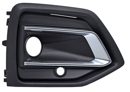 REJILLA DERECHO CON HOYO PARA SENSOR PARA FARO DE NIEBLA NEGRA AUDI Q5 2021-2024 C / MOLD CENT SATIN TYG