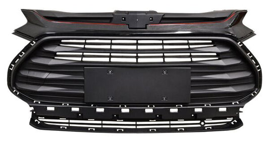 PARRILLA NEGRA CHEVROLET TRACKER 2021-2025 C / PORTAPLACA TYG