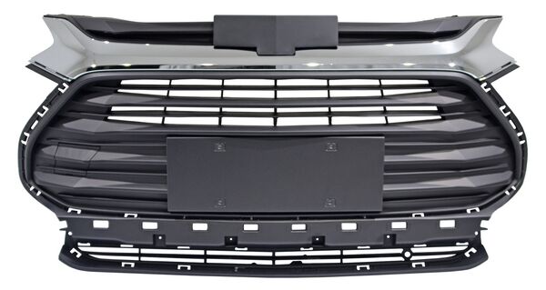 PARRILLA CON MOLDURA CROMADA CHEVROLET TRACKER 2021-2025 C / PORTAPLACA INTEGRADO TYG