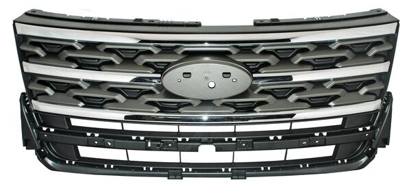 PARRILLA CON MOLDURA CROMADA GRIS FORD EXPLORER 2018-2019 CLARO TYG