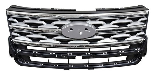 PARRILLA CON MOLDURA CROMADA PLATA FORD EXPLORER 2018-2019 TYG