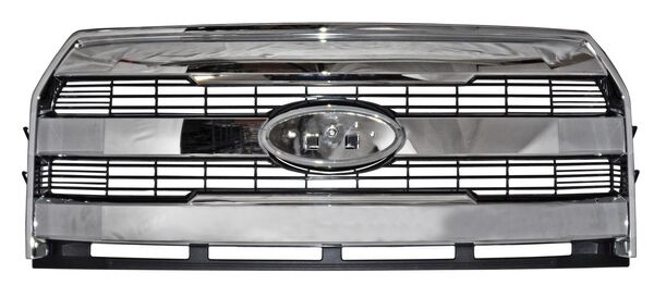 PARRILLA CROMADA NEGRA FORD PU 2015-2017 LOBO / F-150 / 3 LINEAS TYG