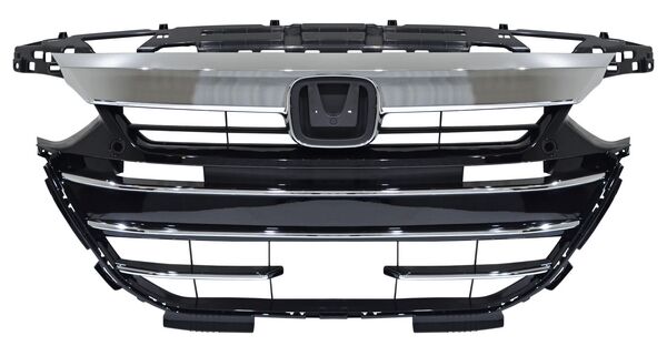 PARRILLA CON HOYO PARA SENSOR CON MOLDURA CROMADA SUPERIOR INFERIOR HONDA ACCORD 2021-2022 TYG