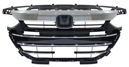 PARRILLA CON HOYO PARA SENSOR CON MOLDURA CROMADA SUPERIOR INFERIOR HONDA ACCORD 2021-2022 TYG