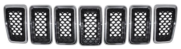 PARRILLA CON MOLDURA CROMADA JEEP CHEROKEE 2019-2020 JGO 7 PZAS TYG