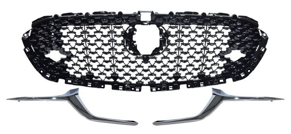 PARRILLA CON HOYO PARA SENSOR CON MOLDURA CROMADA MAZDA CX-30 2020-2021 TYG
