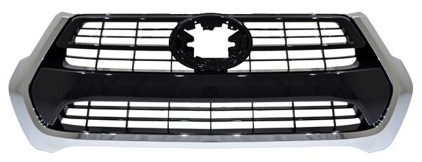 PARRILLA CON MOLDURA CROMADA NEGRA TOYOTA HILUX 2021-2025 LISA 723M TYG
