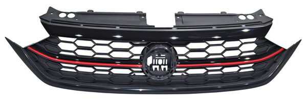 PARRILLA CON MOLDURA VOLKSWAGEN JETTA 2022-2024 GLI ROJA NEGRO MATE CENT TYG